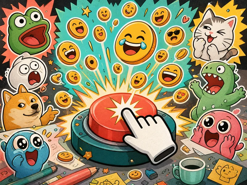 Hand-drawn meme clicker game cover.